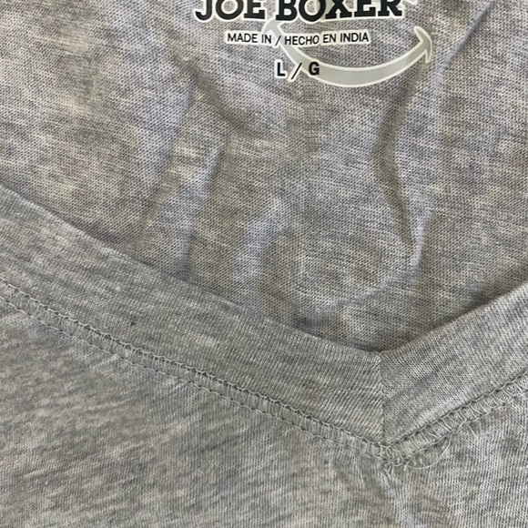 NWOT, Joe Boxer Vneck Tshirt, Grey, Size LARGE - Picture 3 of 6